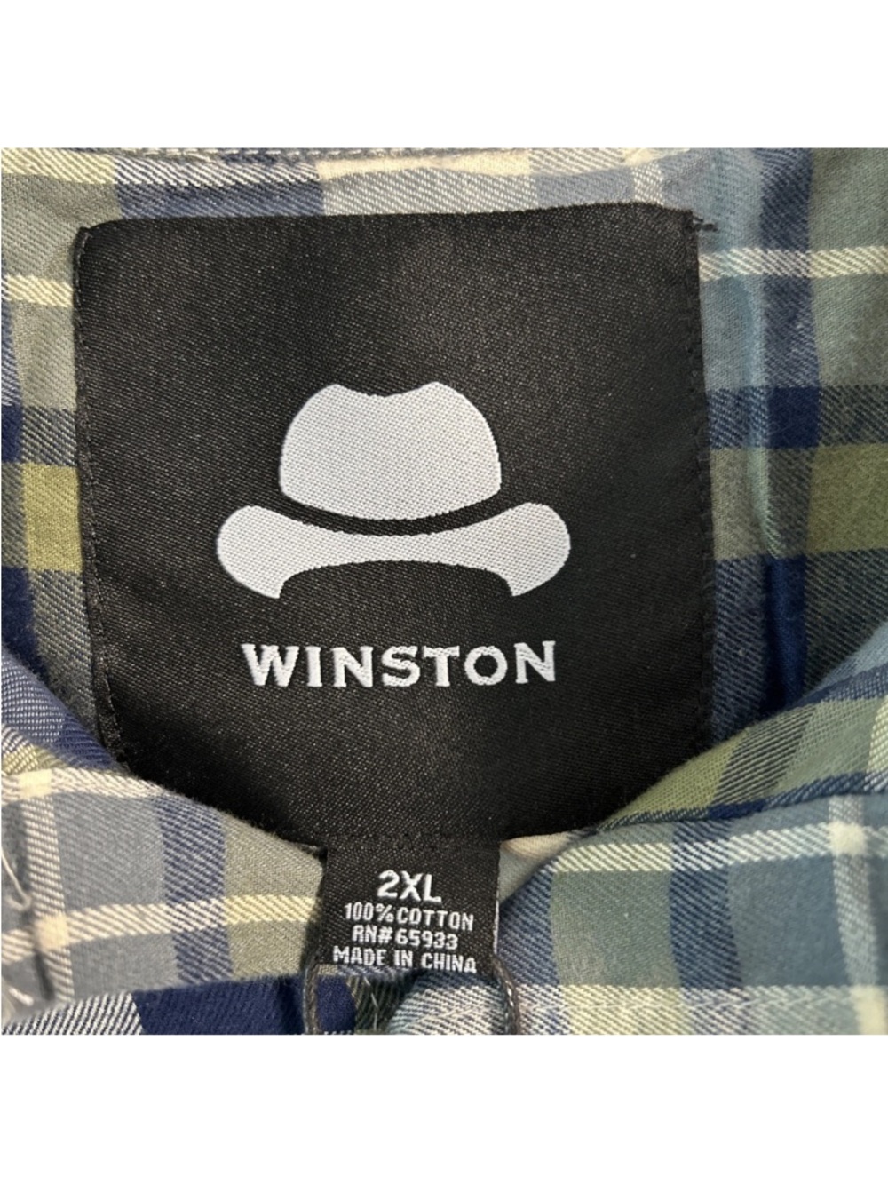 NWT Winston Mens Plaid Shirt Long Sleeve Button Down Size 2XL 100% Cotton NEW - Picture 3 of 12
